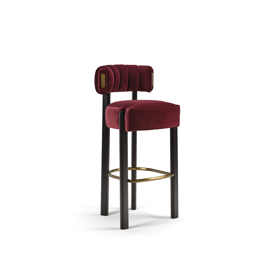 Chloe Bar Chair in red from Salma Furniture