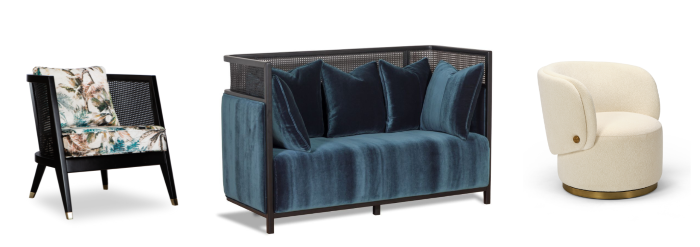 Contract Project Essentials: Salma Furniture - Emily Armchair, Miss Cane Sofa and Louise Armchair, 
